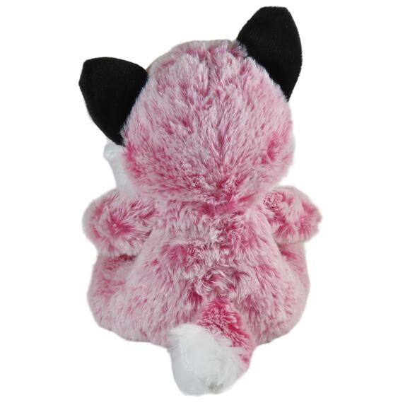 Pink Fox Plush 8" Stuffed Animal Toy Glitter Eyes Kids With Heart on Foot - Picture 4 of 11